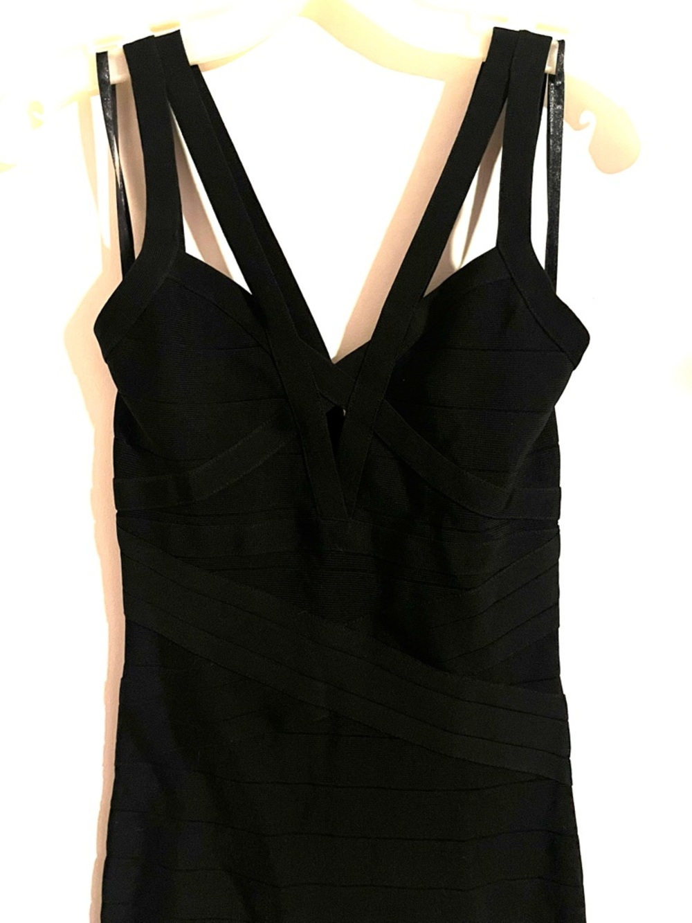 Bebe Black Bandage Bodycon Dress